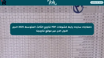 «مفاجأة سارة» رابط كشوفات PDF نتائج الثالث المتوسط 2025 الدور الأول الآن عبر موقع نتائجنا